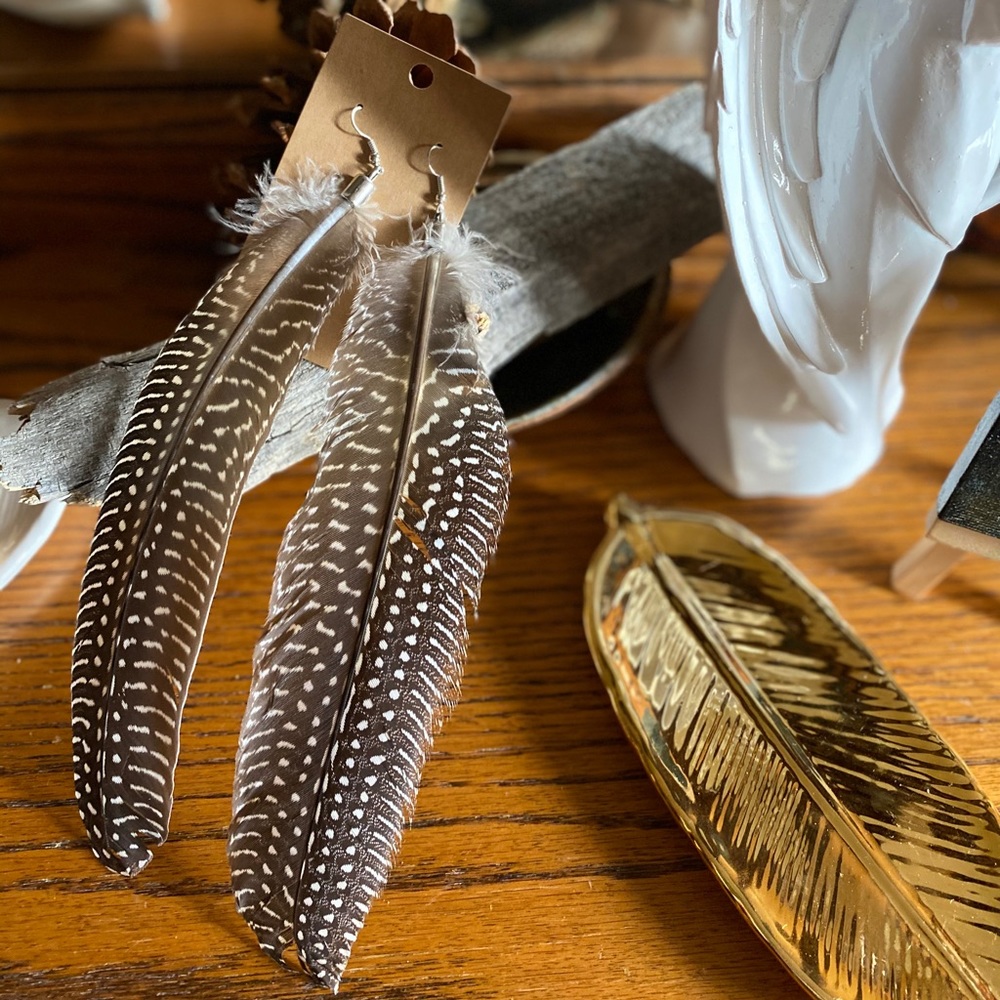 “Spot an Angel” Celtic Feather Earrings